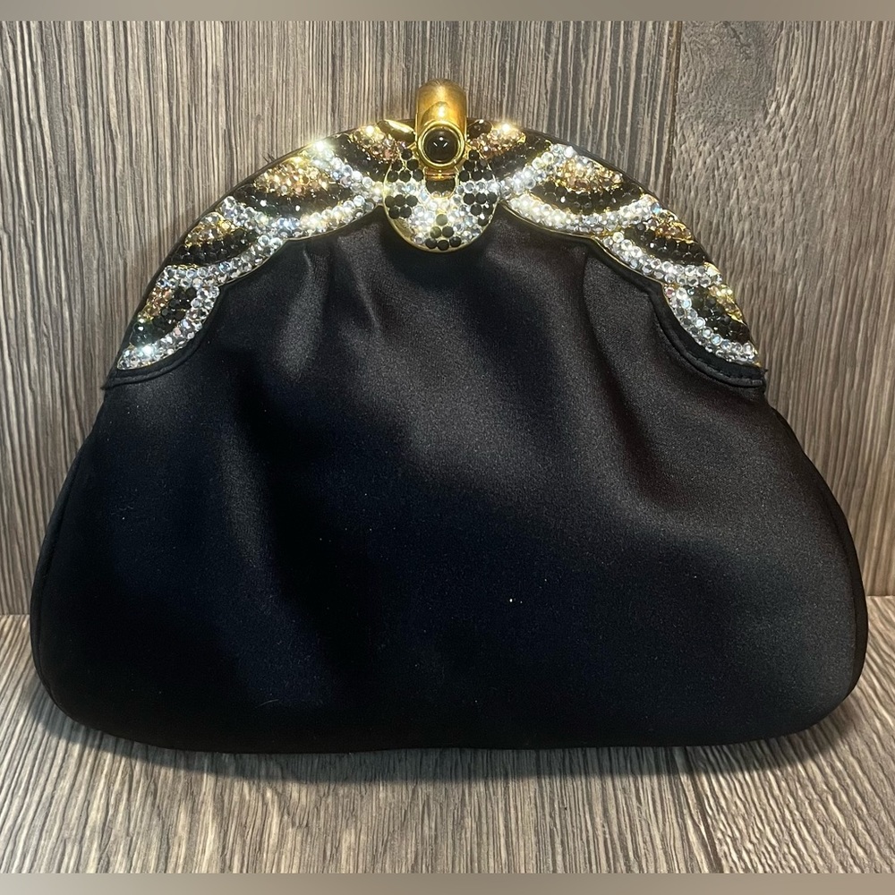 Vintage Black Jeweled Purse